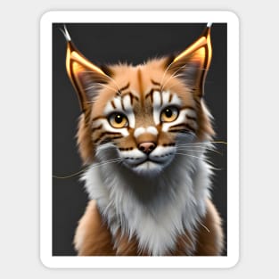 Lynx Cat - Modern Digital Art Sticker